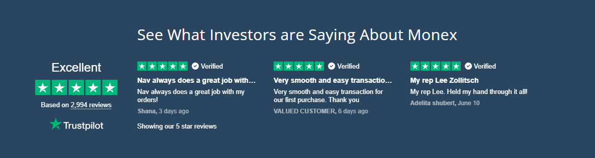 Monex Precious Metals Review - Customer Reviews